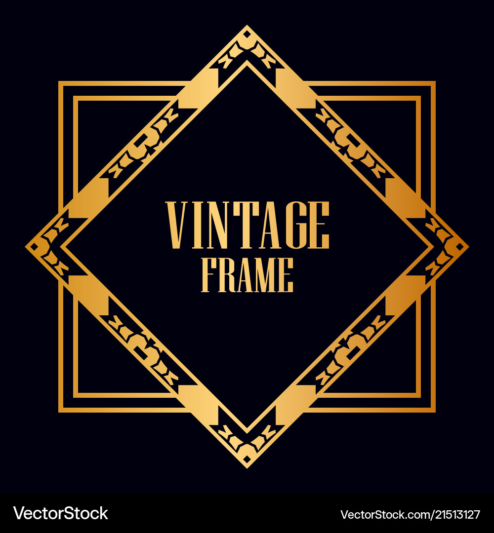 Art deco frame Royalty Free Vector Image - VectorStock