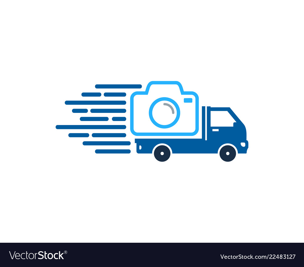 Camera delivery logo icon design