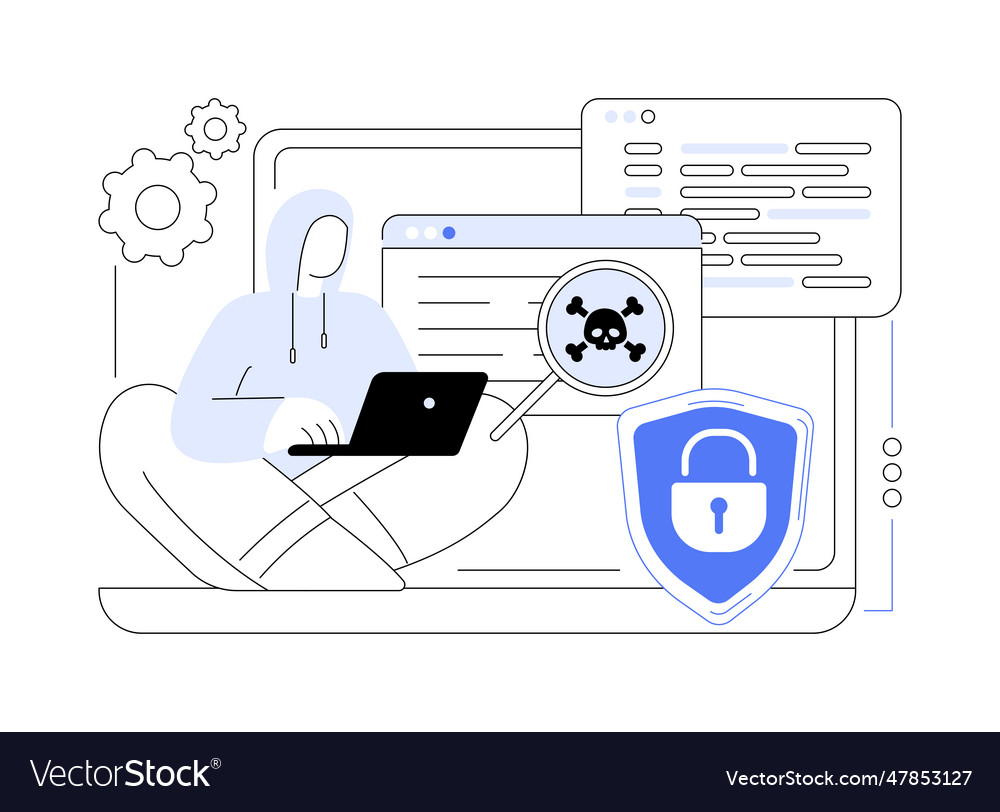Ethical hacker abstract concept Royalty Free Vector Image