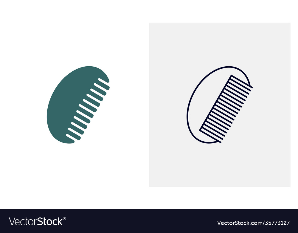 Hair comb icon logo design template fashion