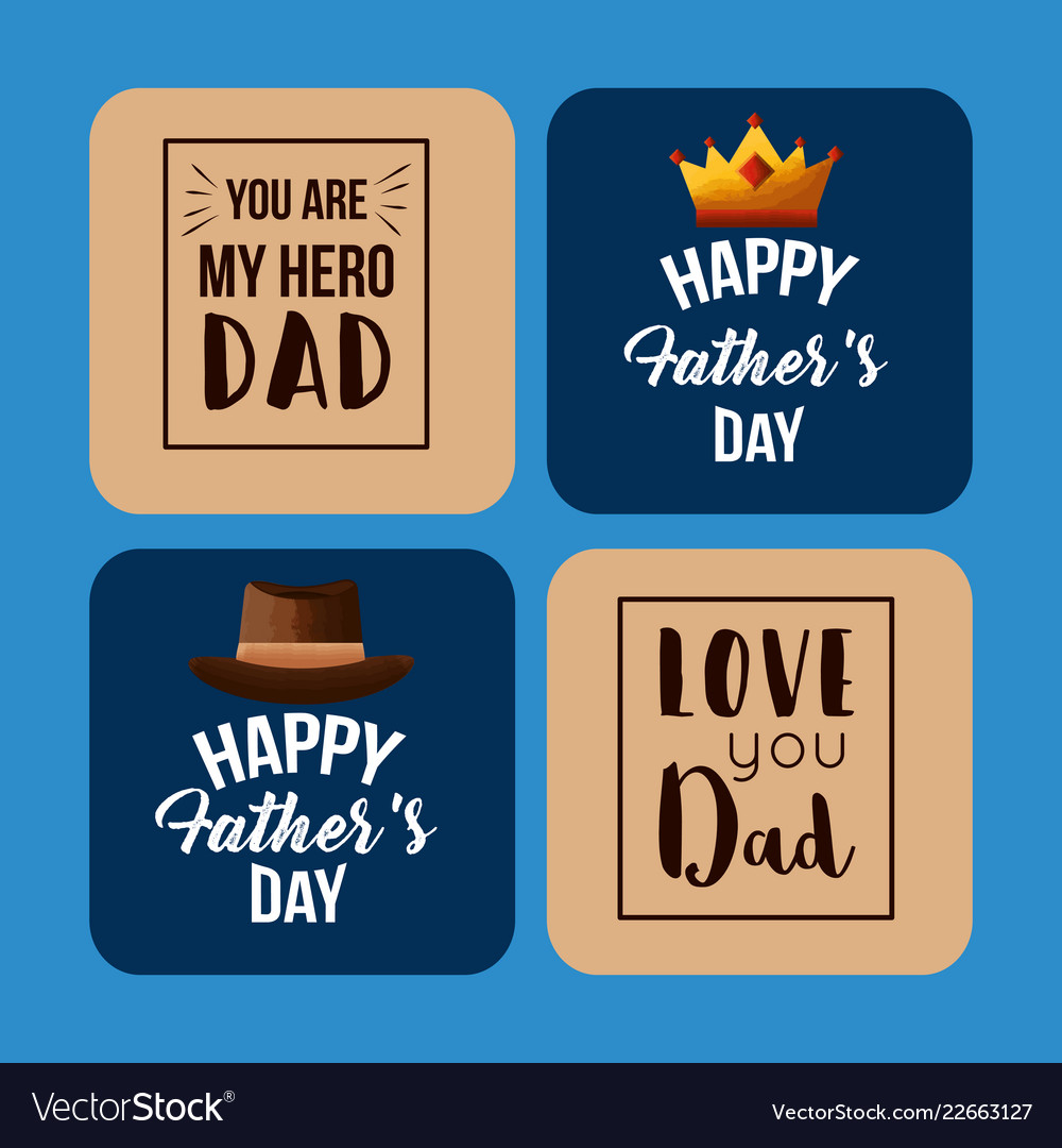 Happy fathers day card Royalty Free Vector Image