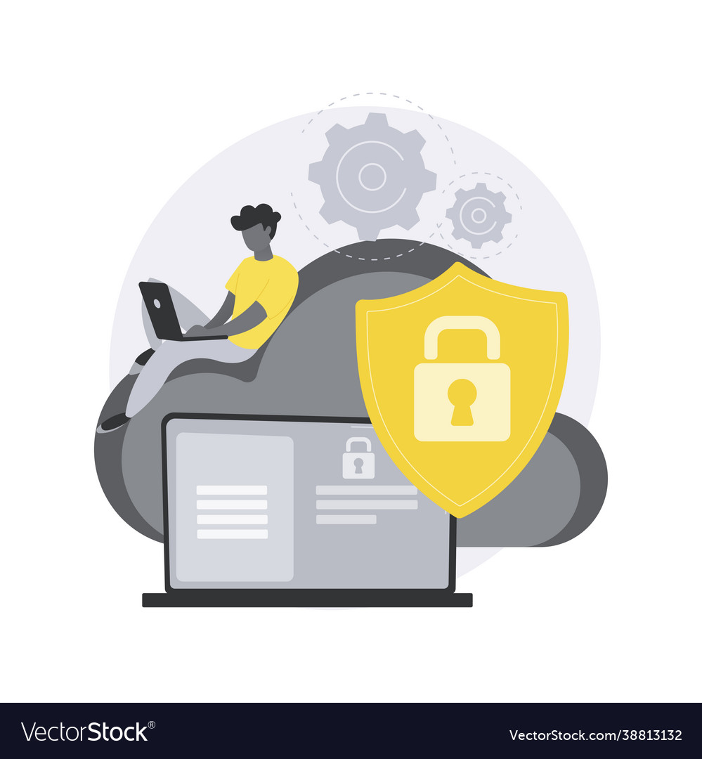Cloud Computing Security Abstract Concept Vector Image Cloud Computing Security Abstract Concept Vector Image