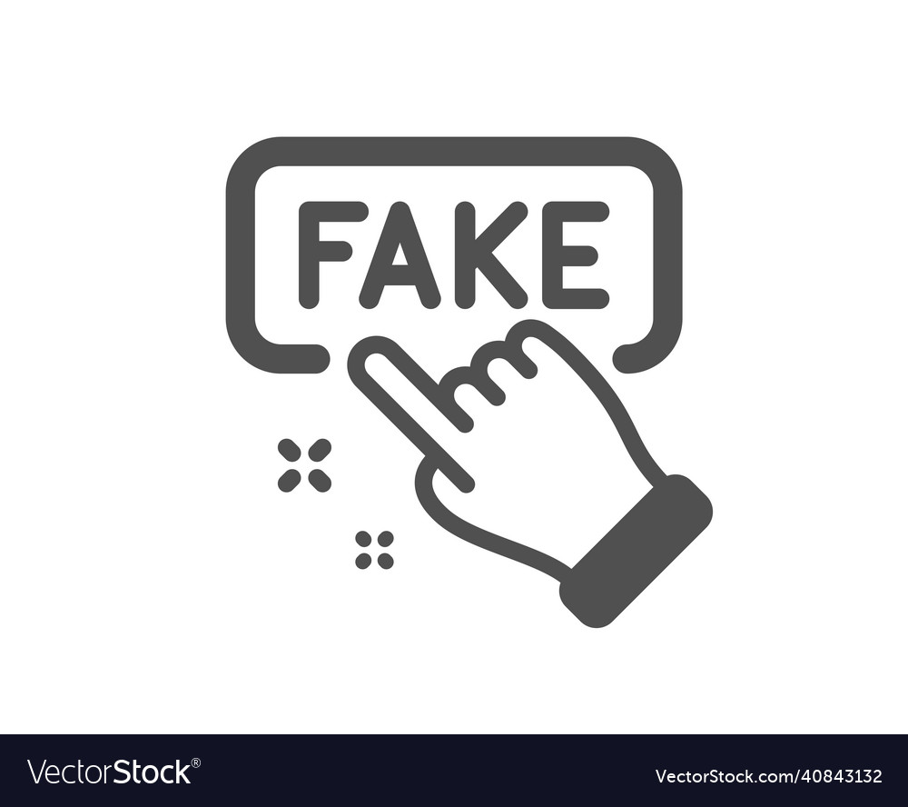 Fake information icon propaganda conspiracy sign Vector Image