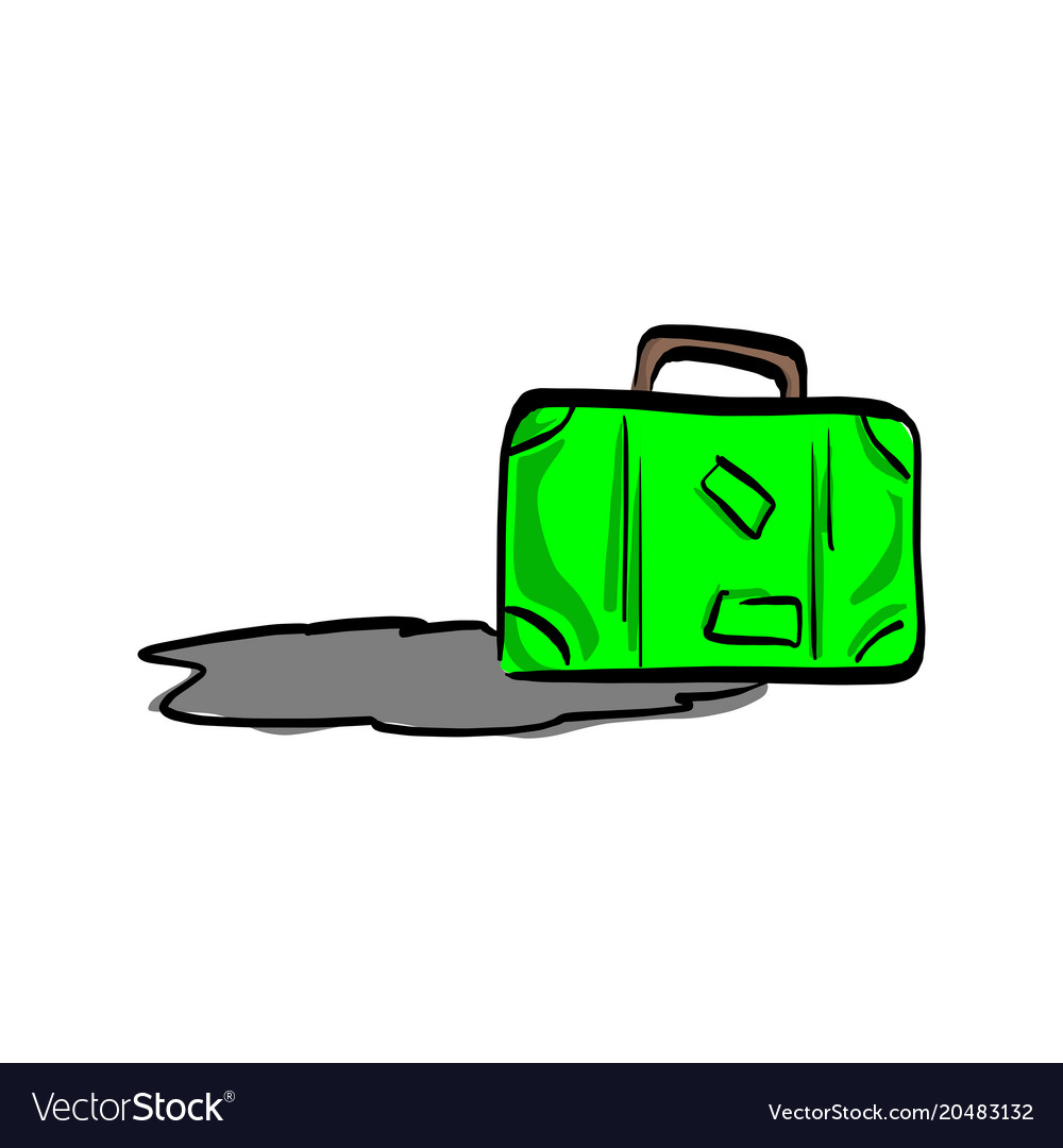 green travel luggage