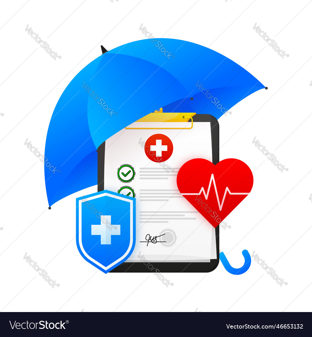 Health insurance concept large clipboard