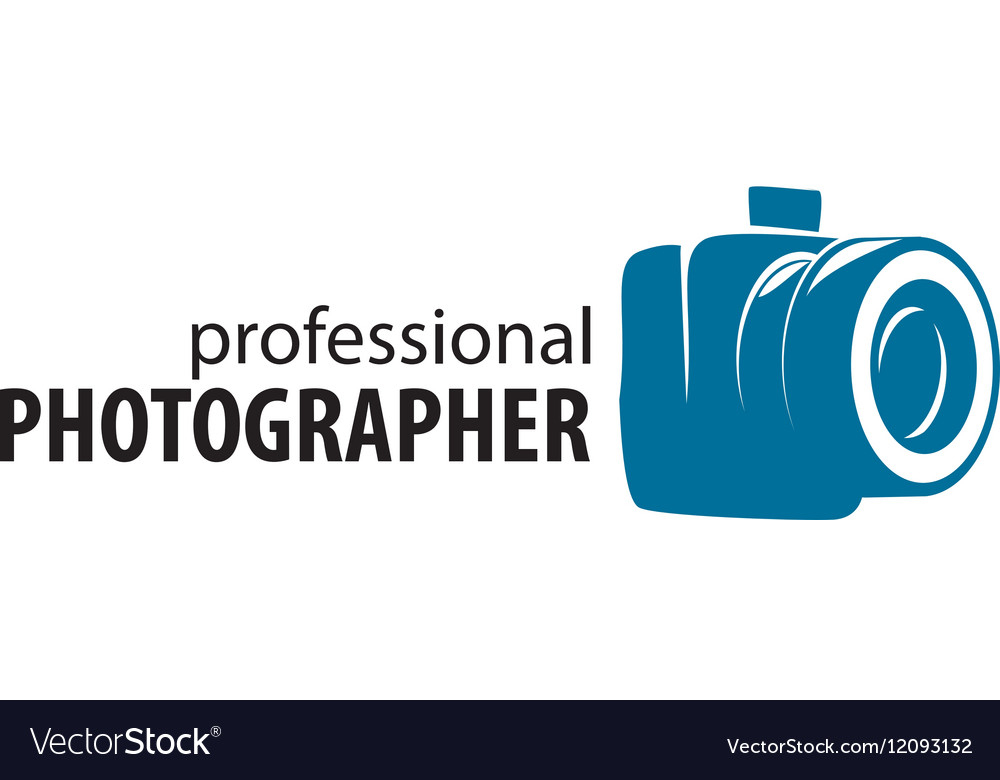 Logo camera the photographer Royalty Free Vector Image