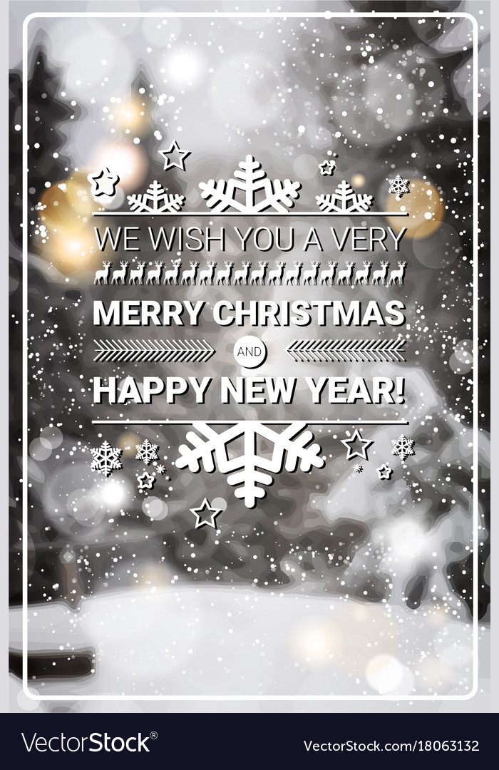 Merry christmas and happy new year concept winter Vector Image