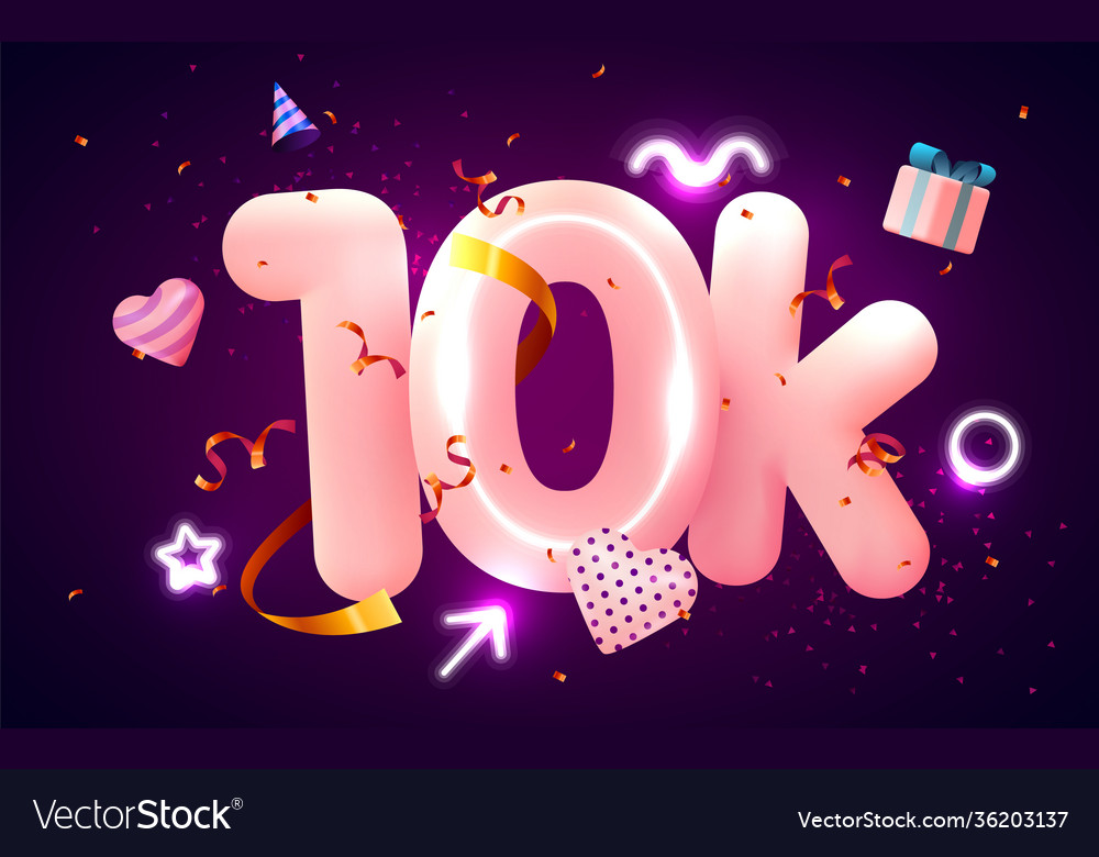 10k or 10000 followers thank you pink heart