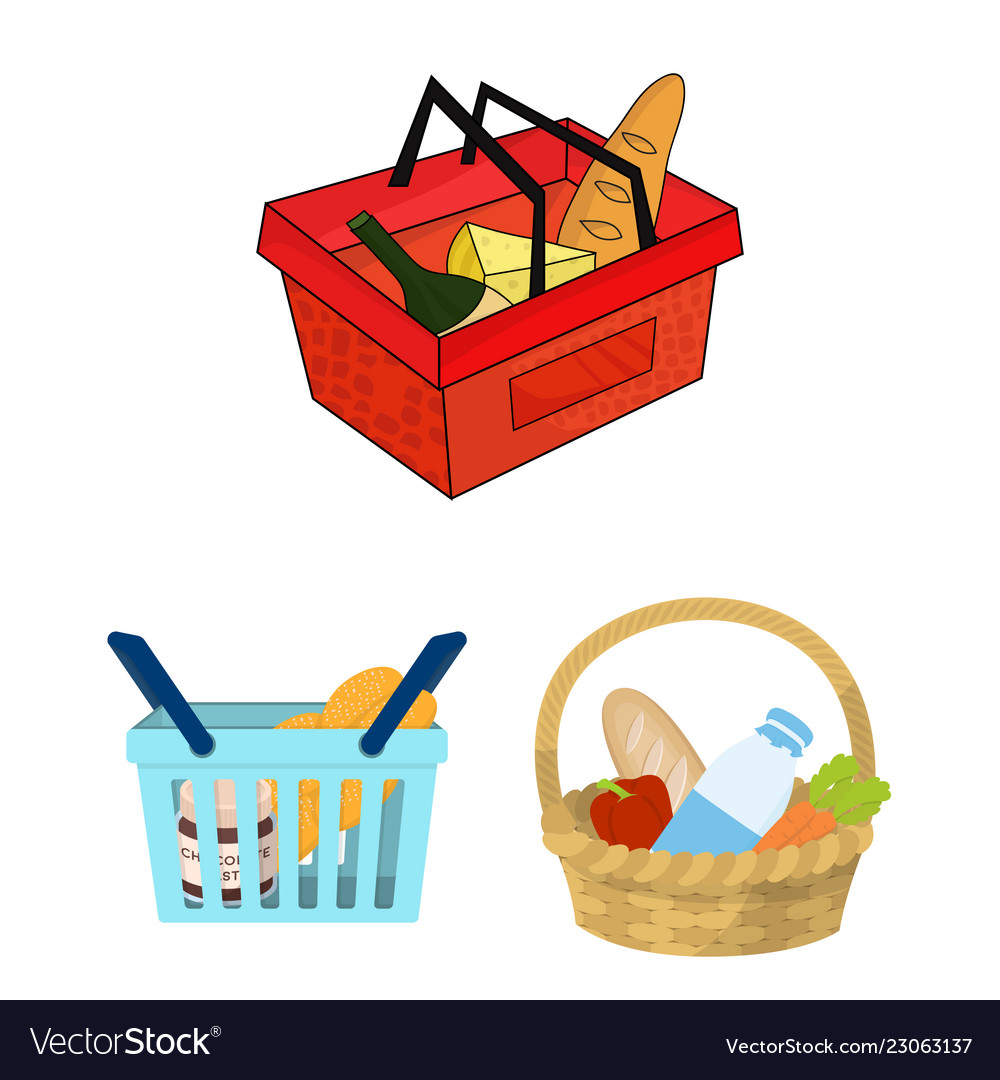 Design of food and cart symbol set