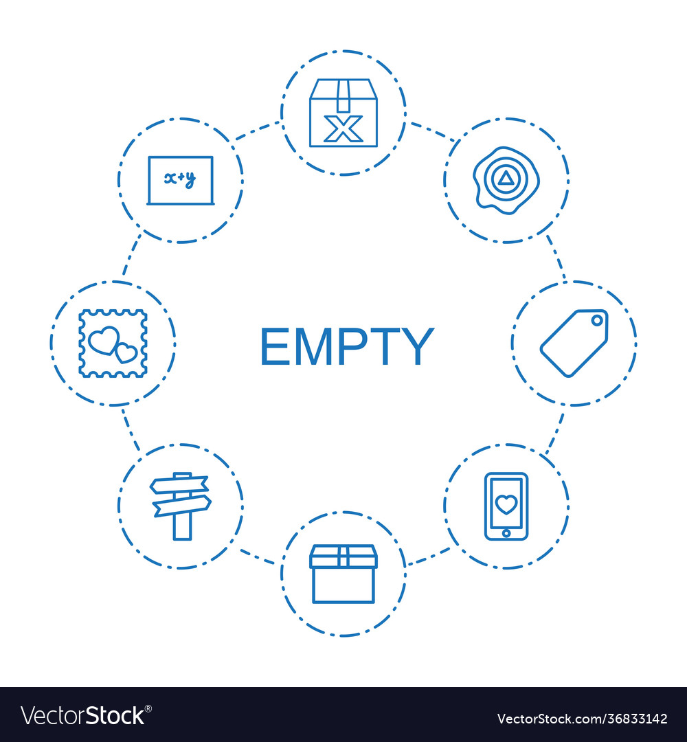 8 empty icons Royalty Free Vector Image - VectorStock
