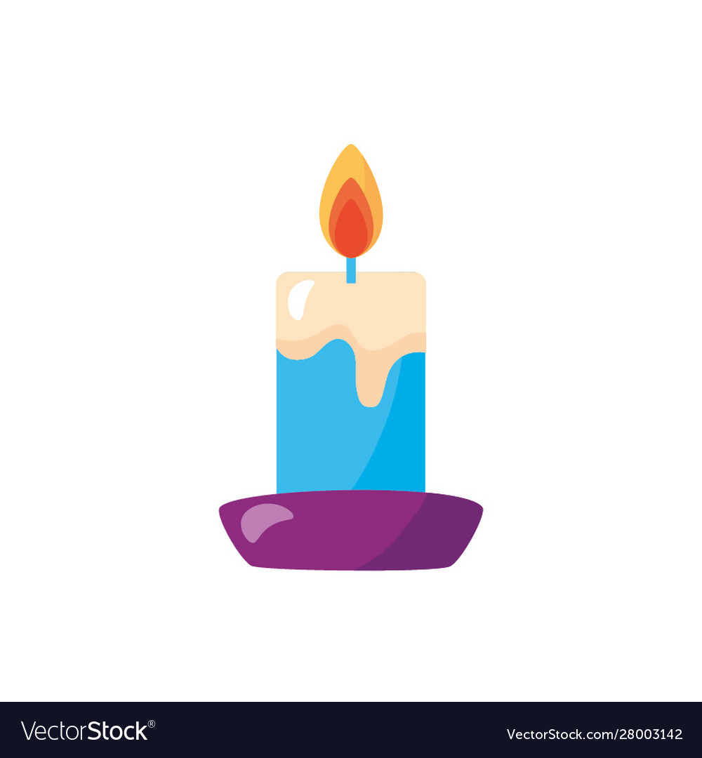 Birthday celebration candle isometric icon Vector Image