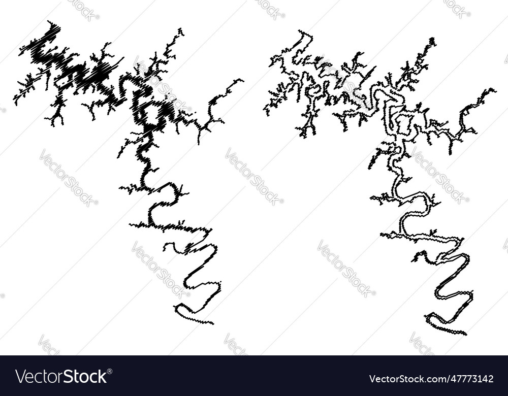 Lake center hill reservoir united states Vector Image