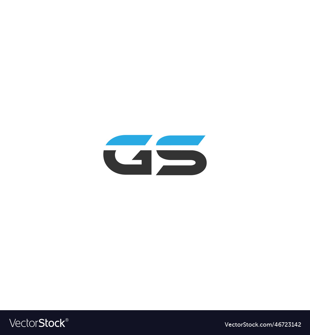 Letter gs logo design template Royalty Free Vector Image