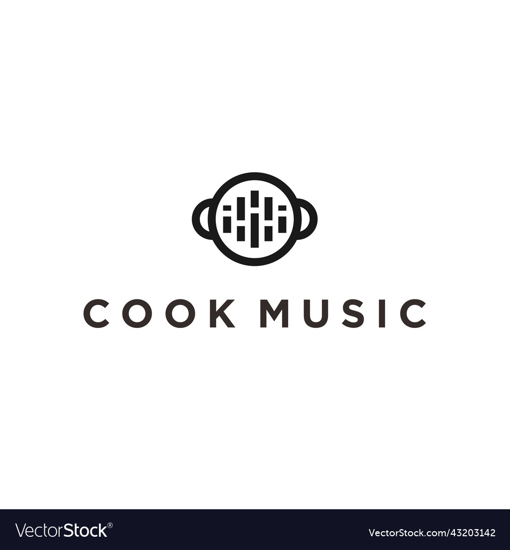 Music pan logo for restaurant and bar