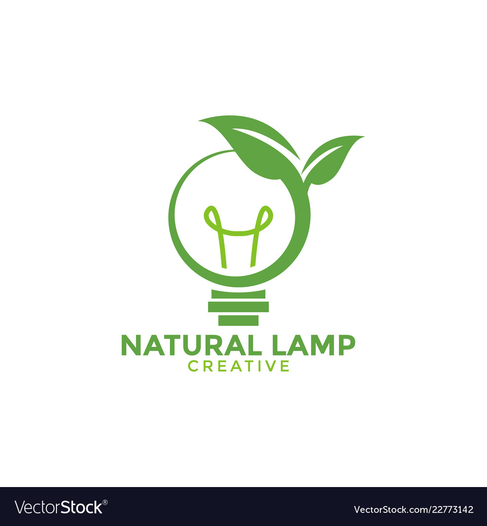 Natural lamp graphic design template