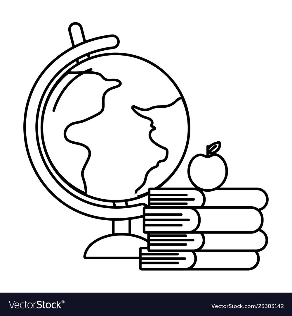 School study element cartoon Royalty Free Vector Image