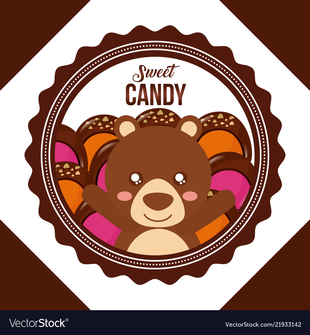 Sweet candy card Royalty Free Vector Image - VectorStock