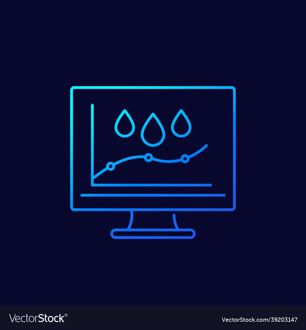 Humidity monitoring linear icon