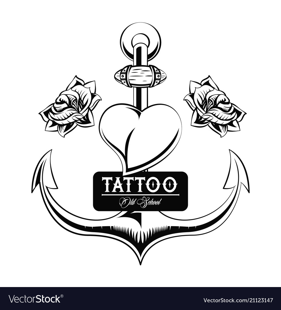 Tattoo Studio-Design in schwarz und weiß