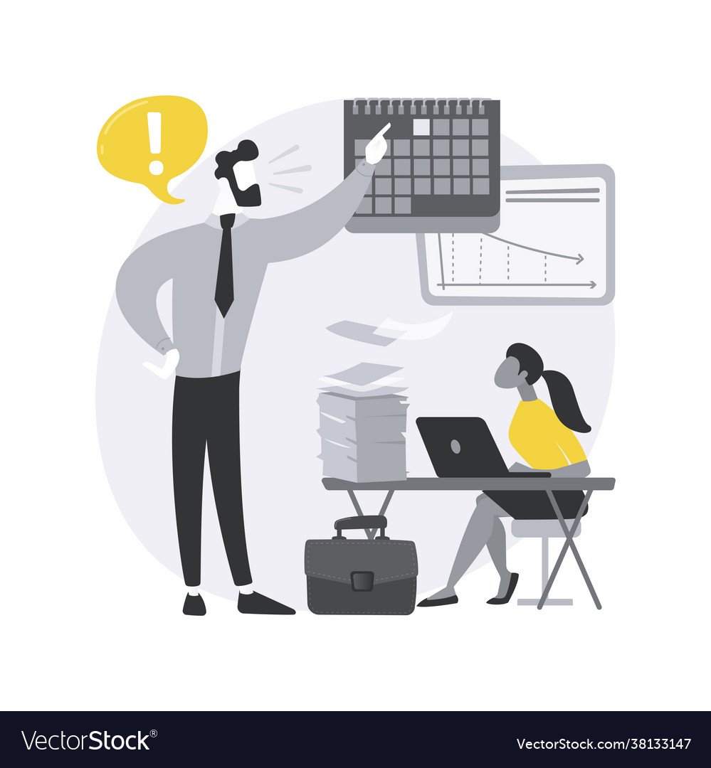 Work pressure abstract concept Royalty Free Vector Image