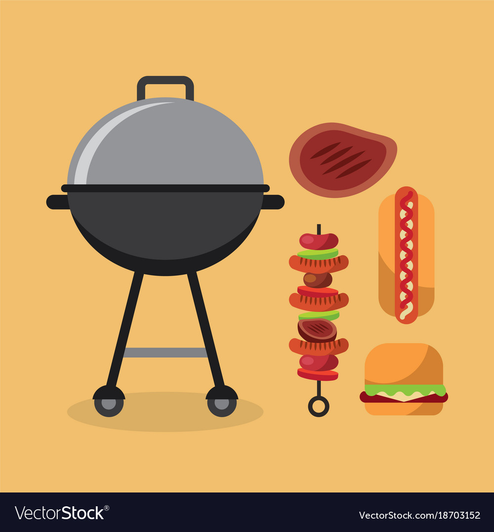 Barbecue celebration concept icons Royalty Free Vector Image