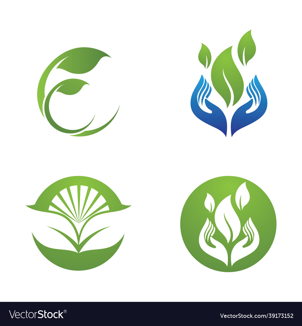 Green tree leaf ecology logo nature Royalty Free Vector