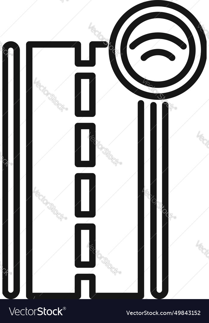Smart accident sensor icon outline control Vector Image