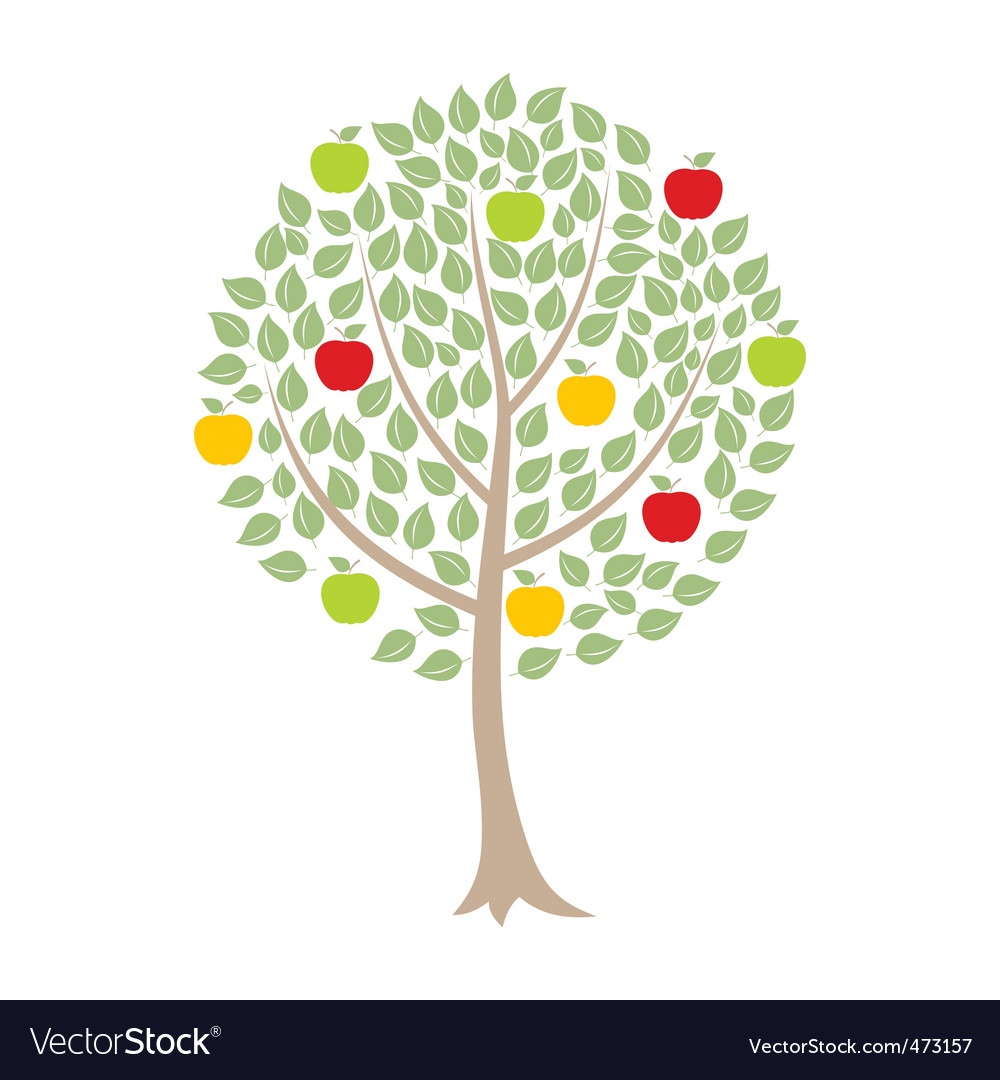 Apple Tree Royalty Free Vector Image Vectorstock