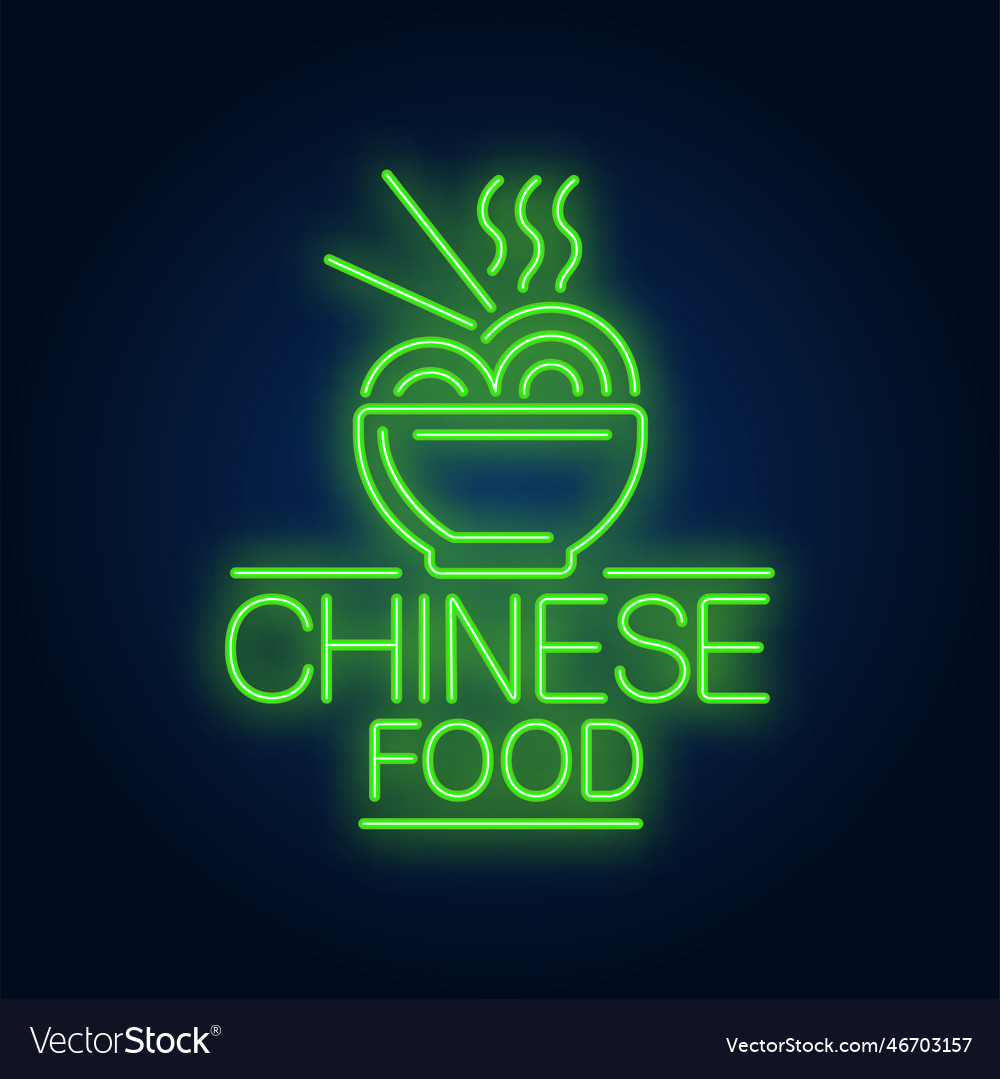 Chinese food neon sign