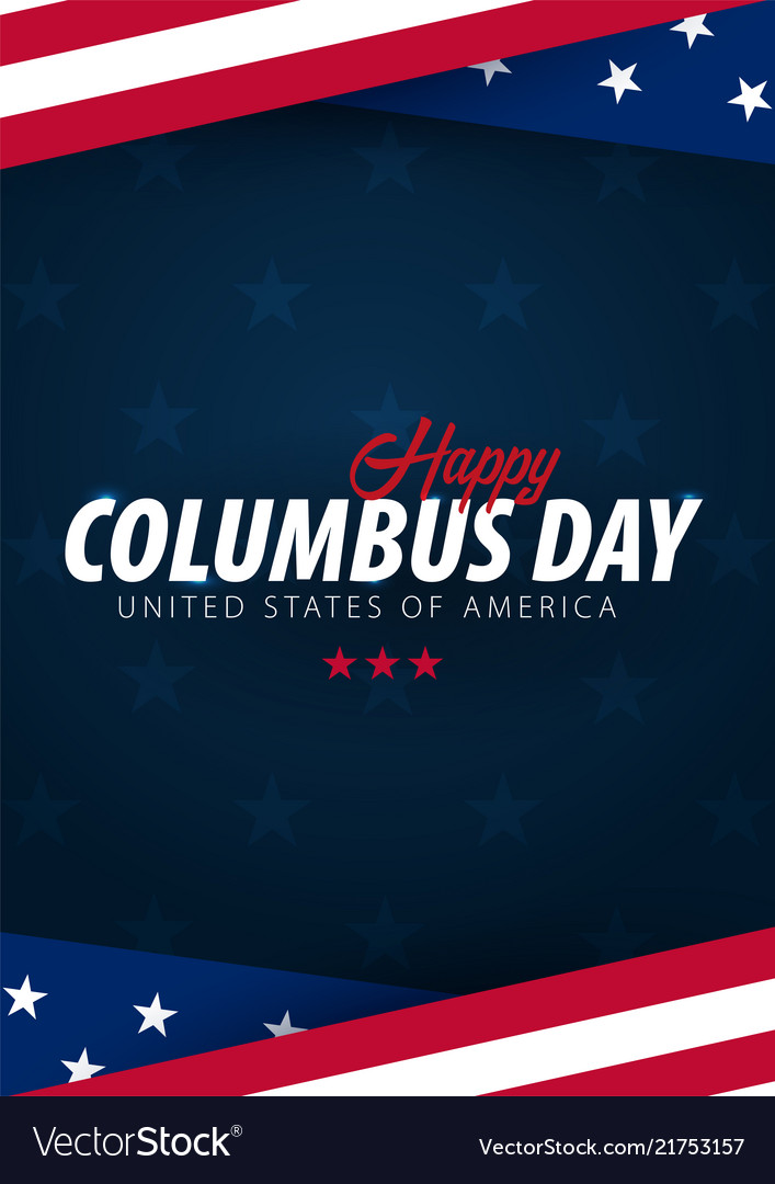 Columbus day sale promotion advertising poster Vector Image