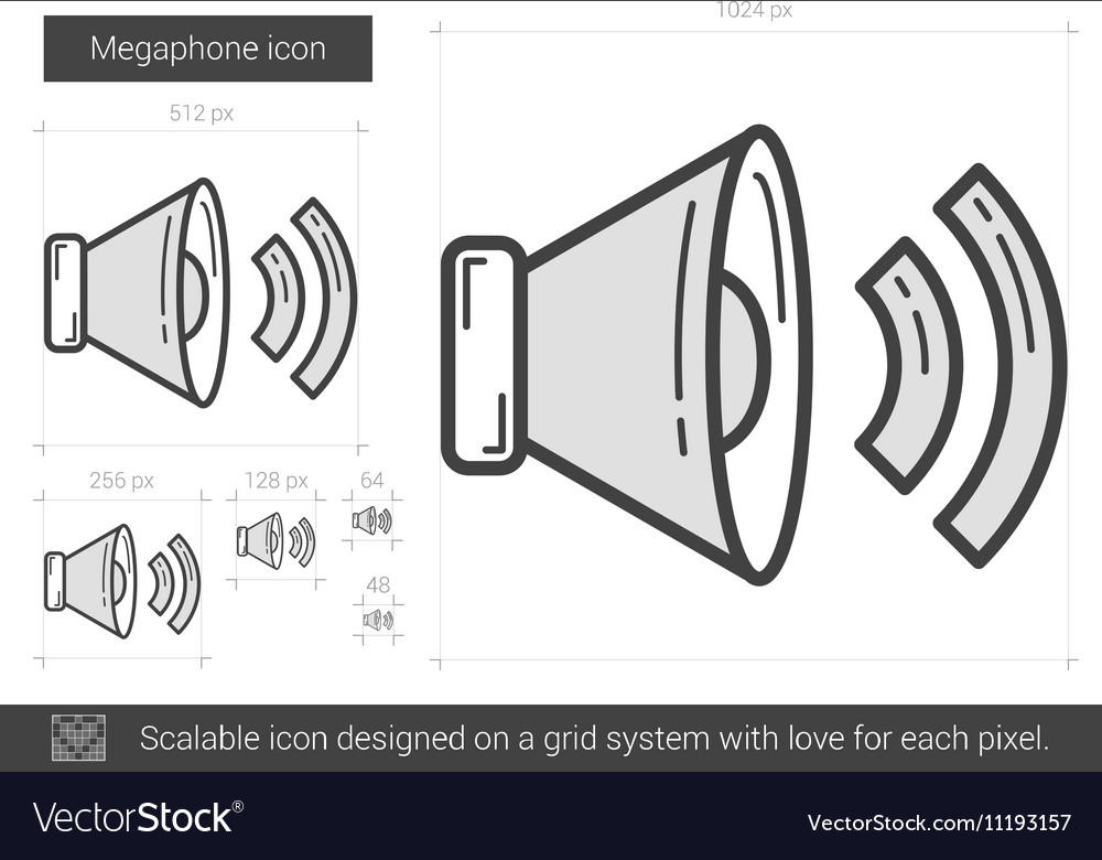 Megaphone line icon