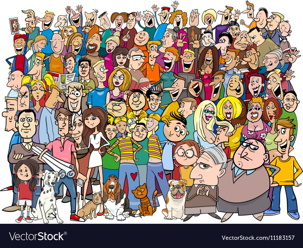 People in the crowd cartoon Royalty Free Vector Image People in the crowd cartoon Royalty Free Vector Image