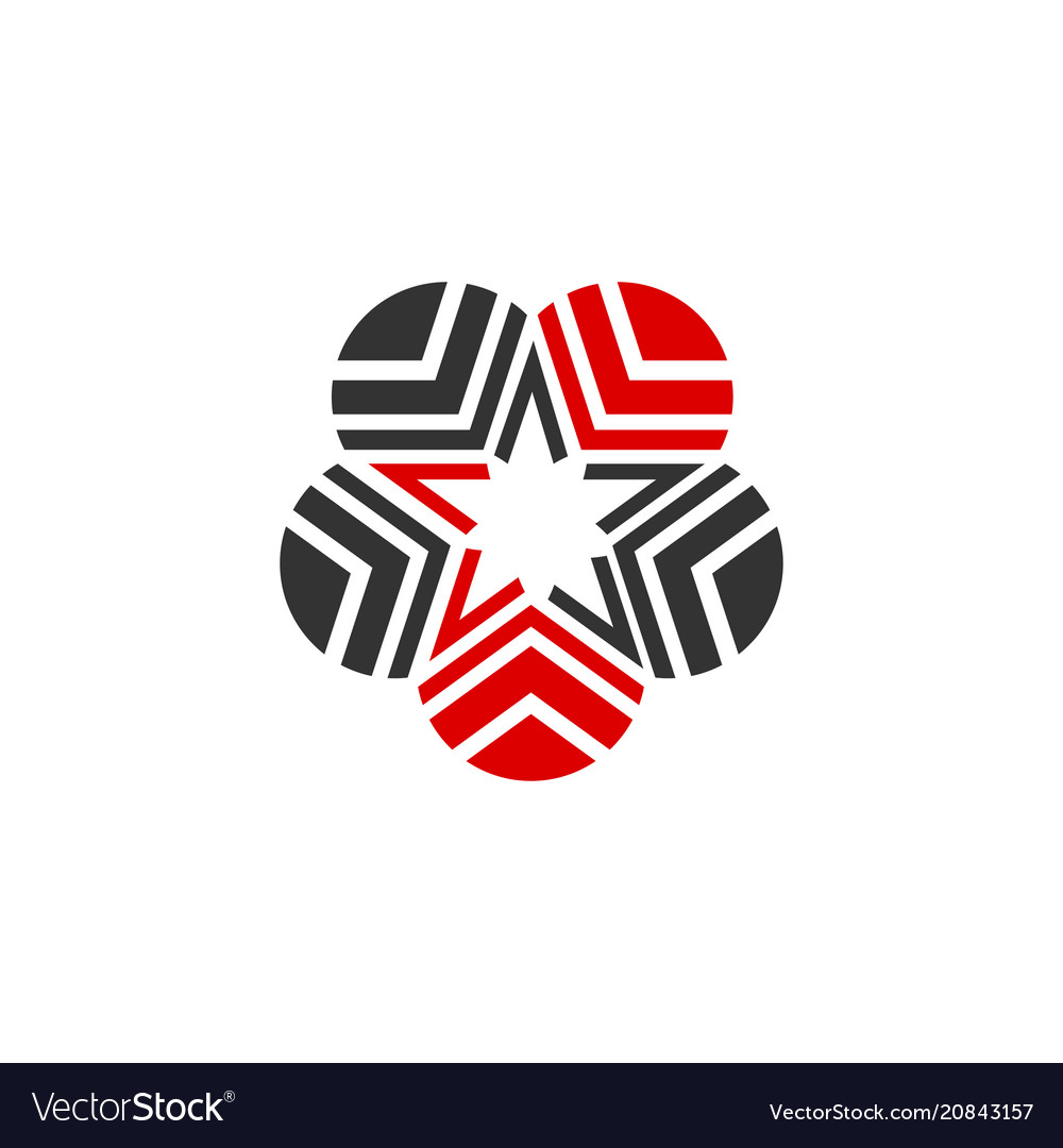 Star color logo abstract icon