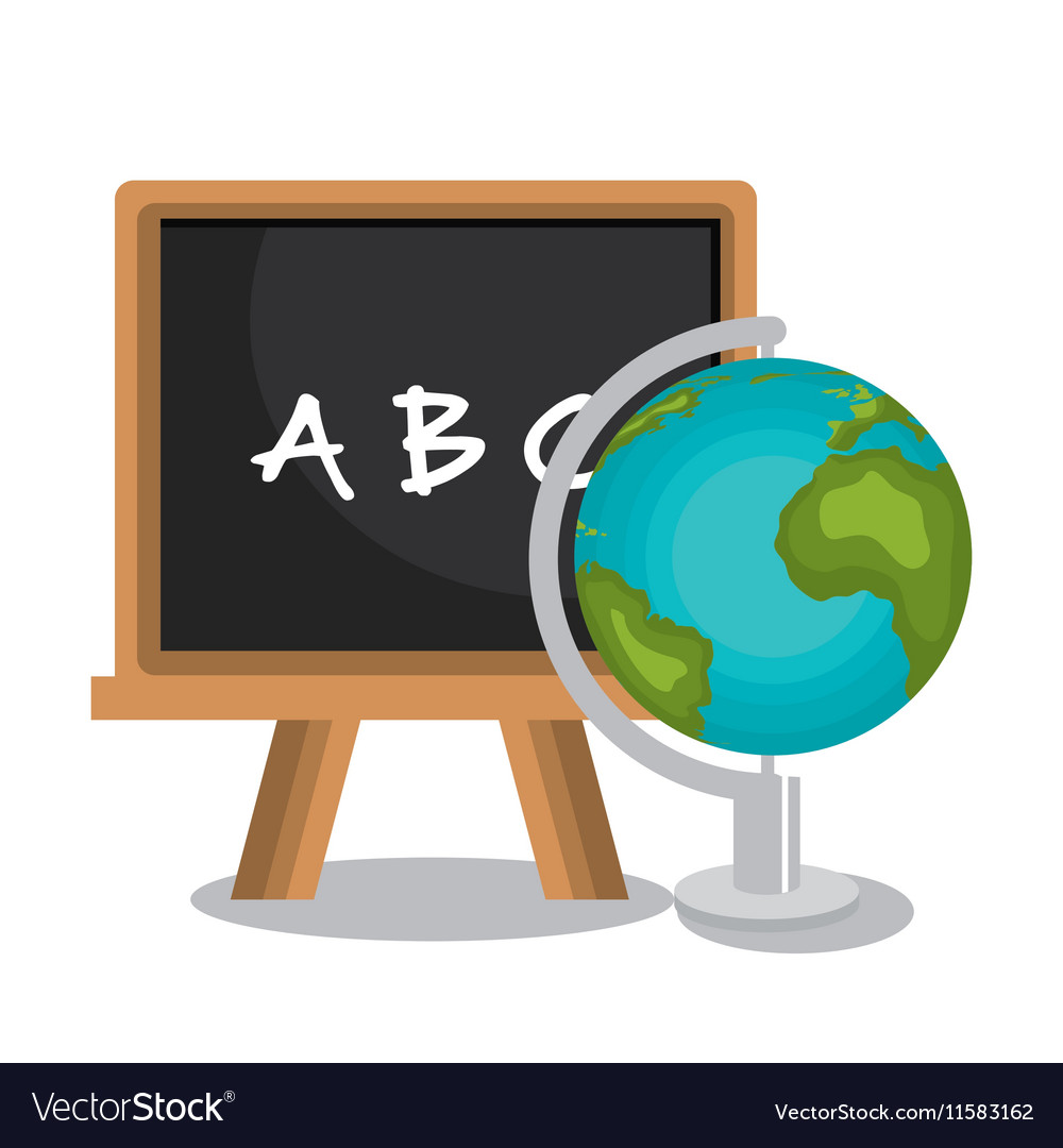 Chalkboard school isolated icon