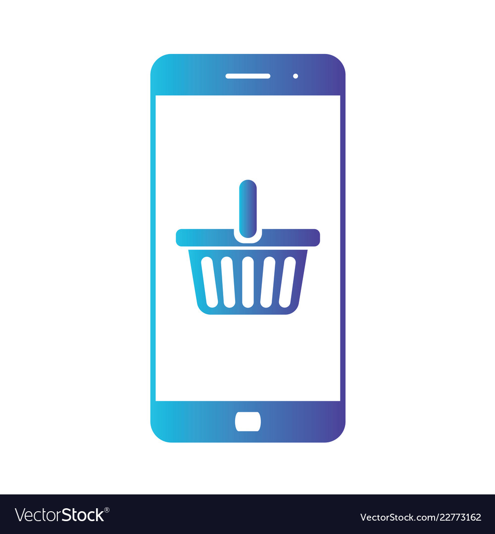 E-commerce flat design concept cart icon using