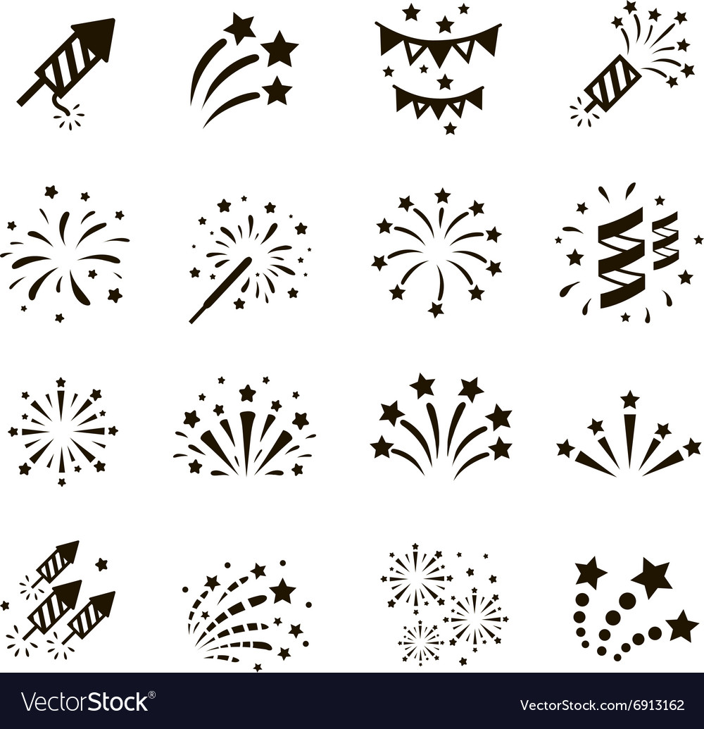 Firework icon set
