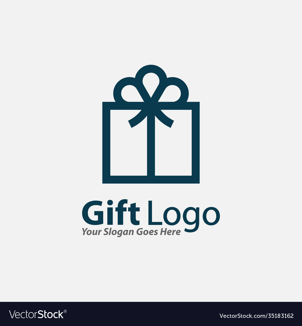 Geschenk Logo Symbol Emblem Shop Design