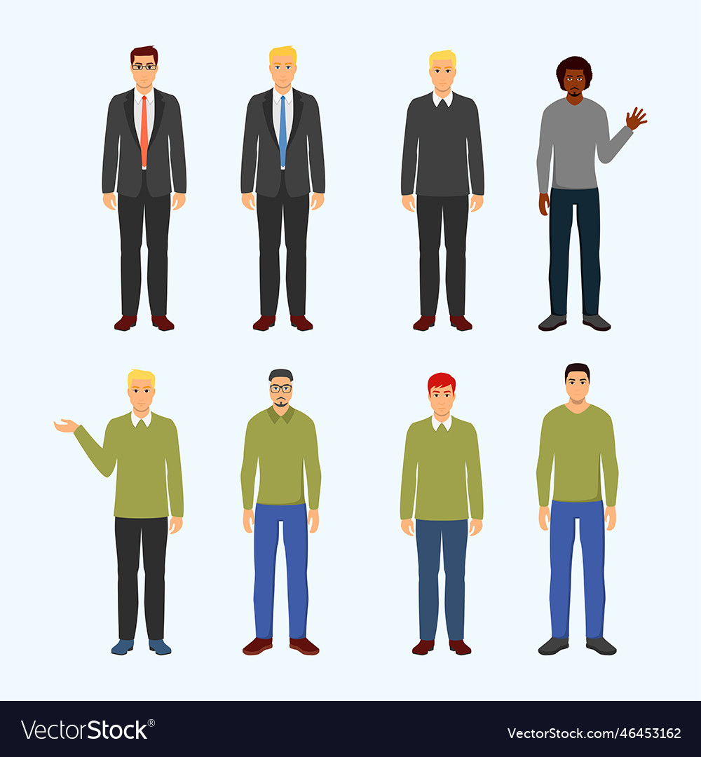 Guy office man character - employer and employee Vector Image