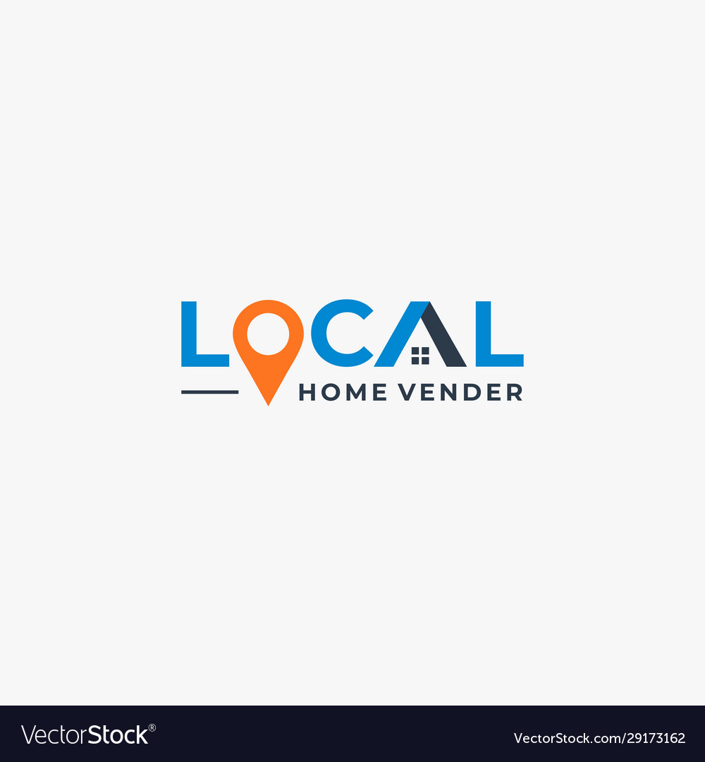 Logo lokale Wohnung Immobilien Stil