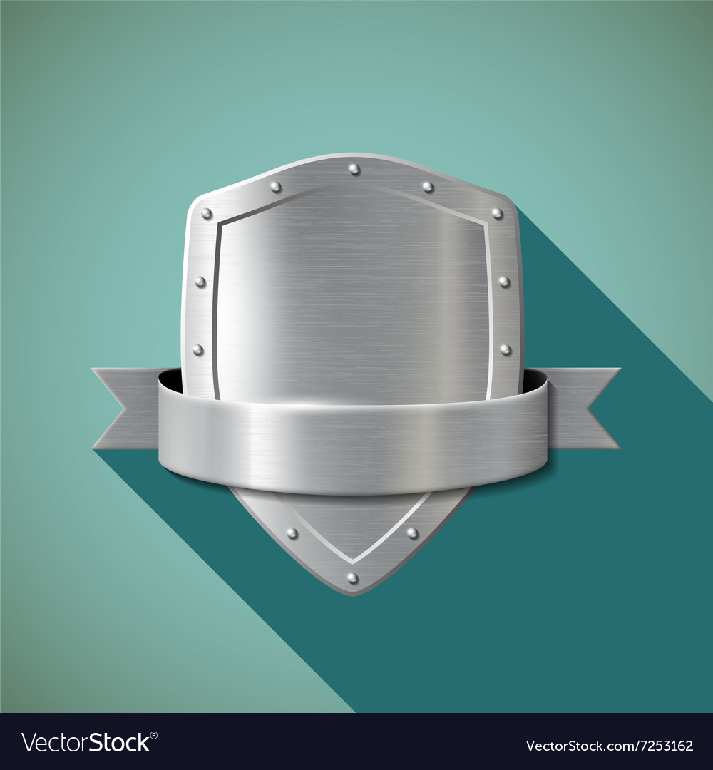 Metal shield stock Royalty Free Vector Image - VectorStock