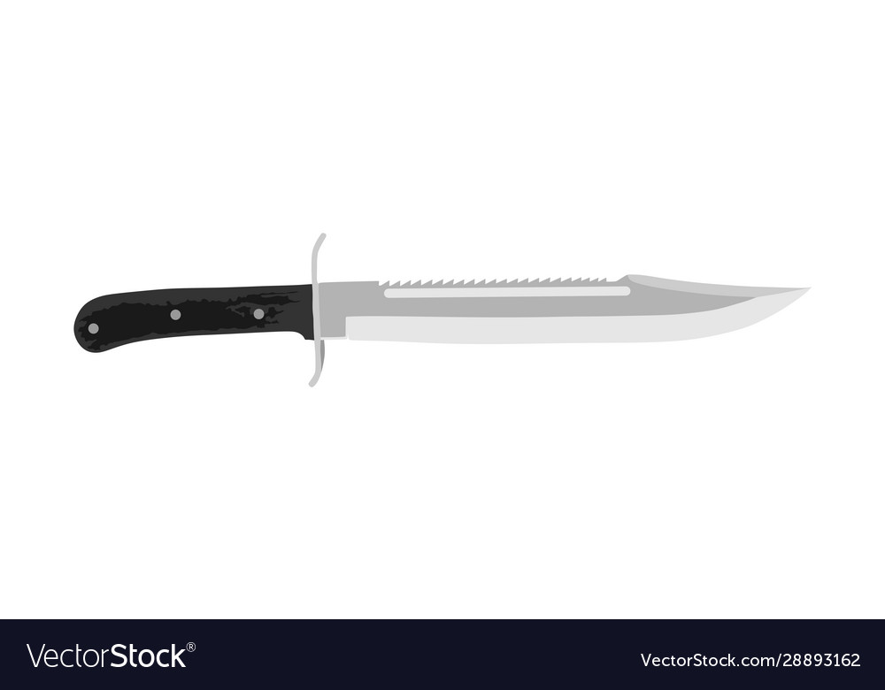 Military knife isolated on white background Vector Image