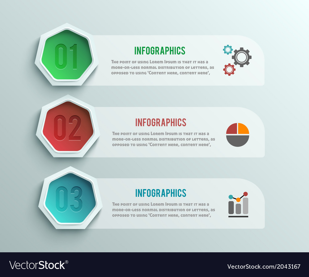 Business Infographics Banner Origami Style Vector Image