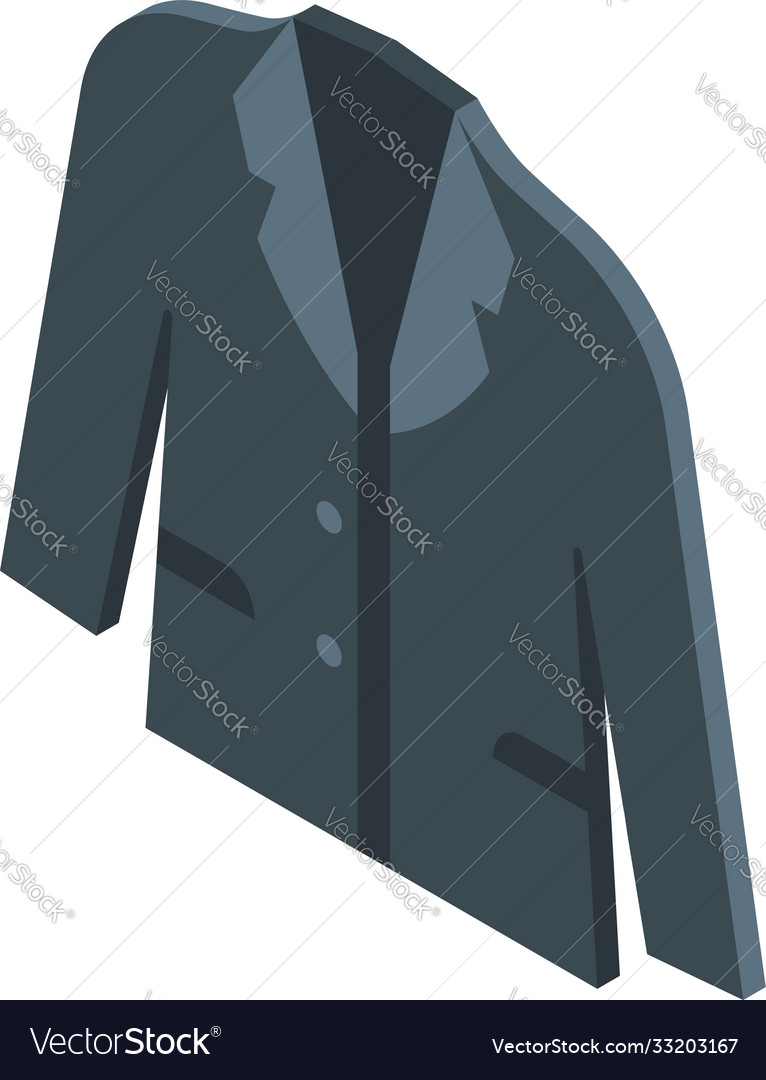 Dry cleaning blazer icon isometric style