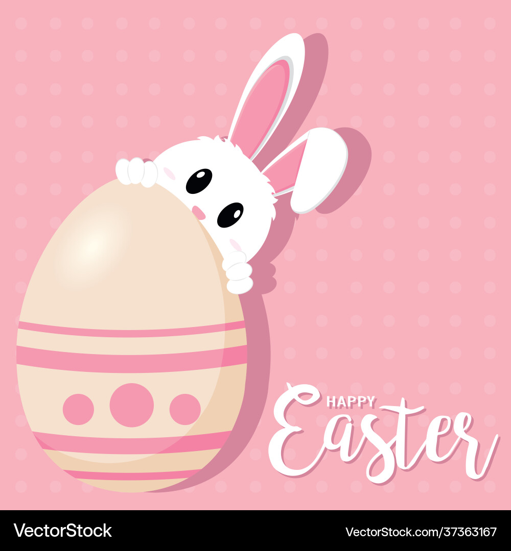 Happy easter poster Royalty Free Vector Image - VectorStock