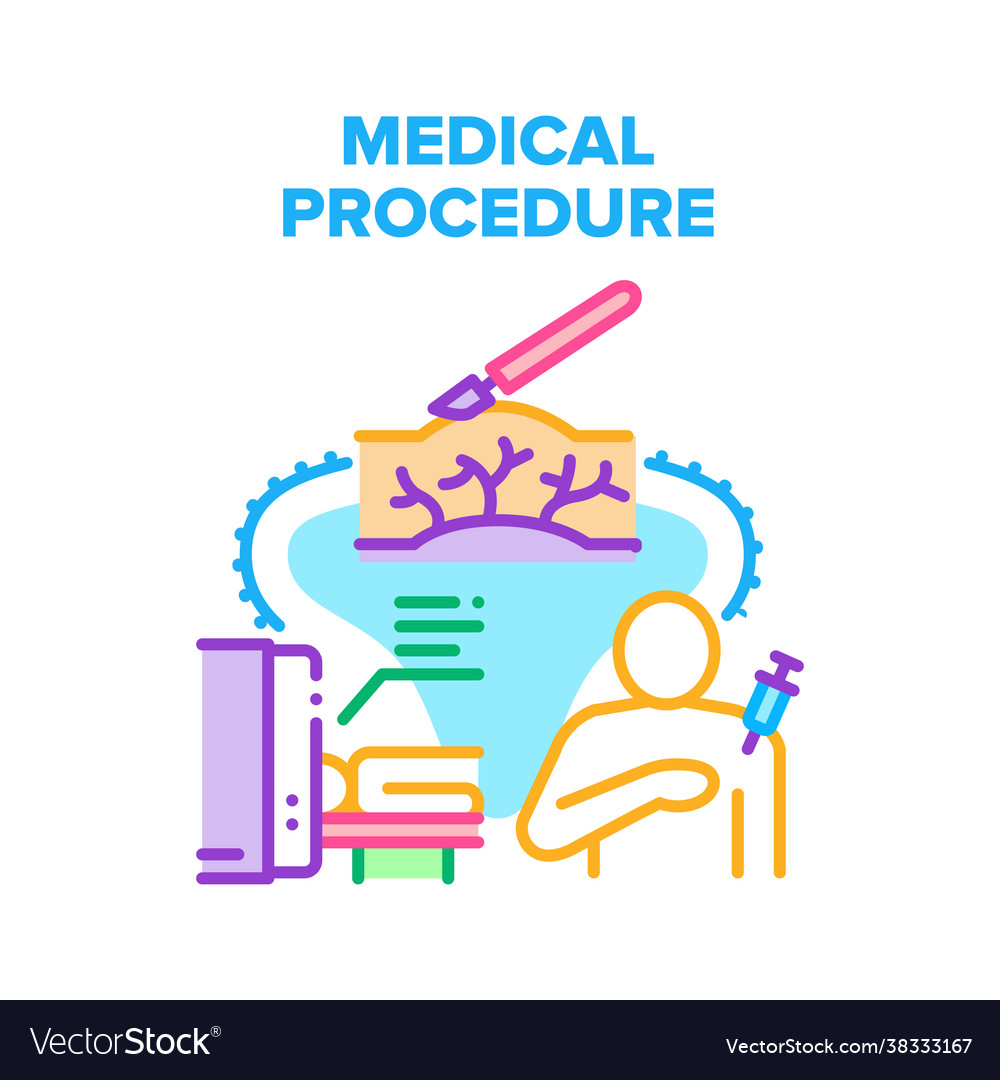 Medical procedure treatment concept color