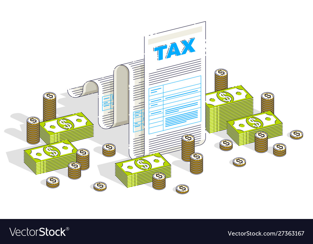 Taxation concept tax form or paper legal document