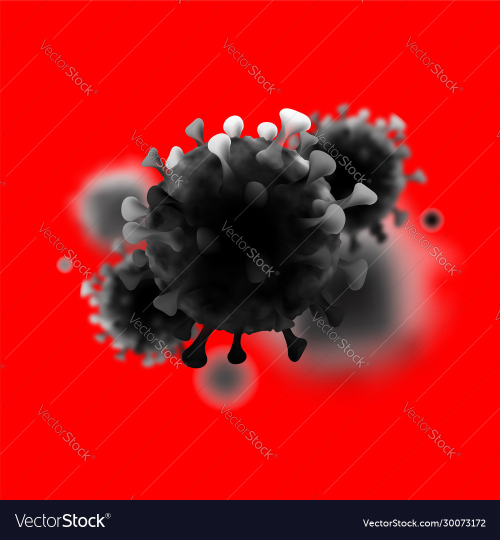 Covid19-19 chinese coronavirus under microscope