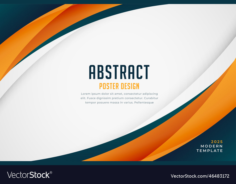 Elegant wave presentation abstract banner design Vector Image