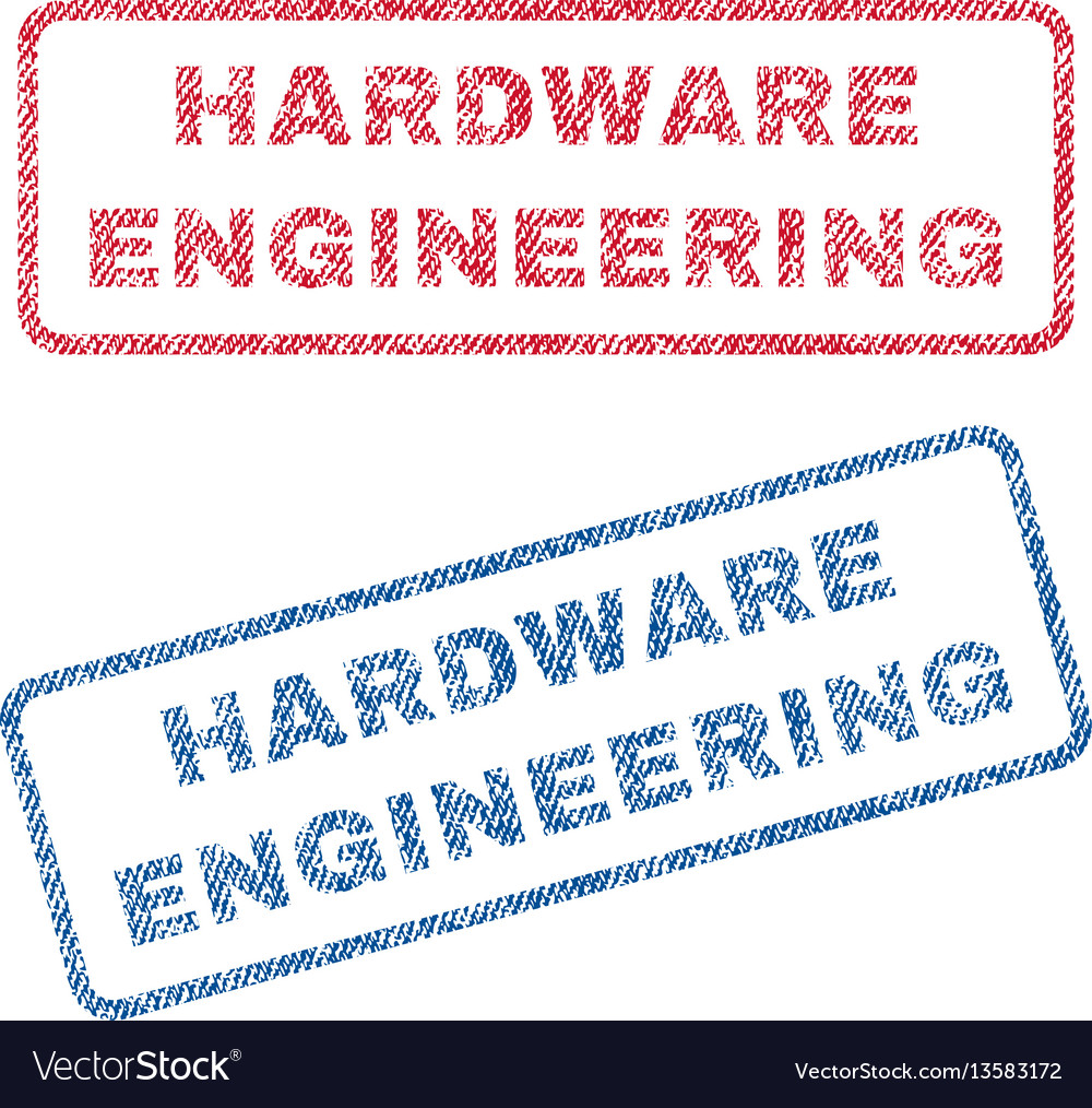 Hardware engineering textile stamps Royalty Free Vector