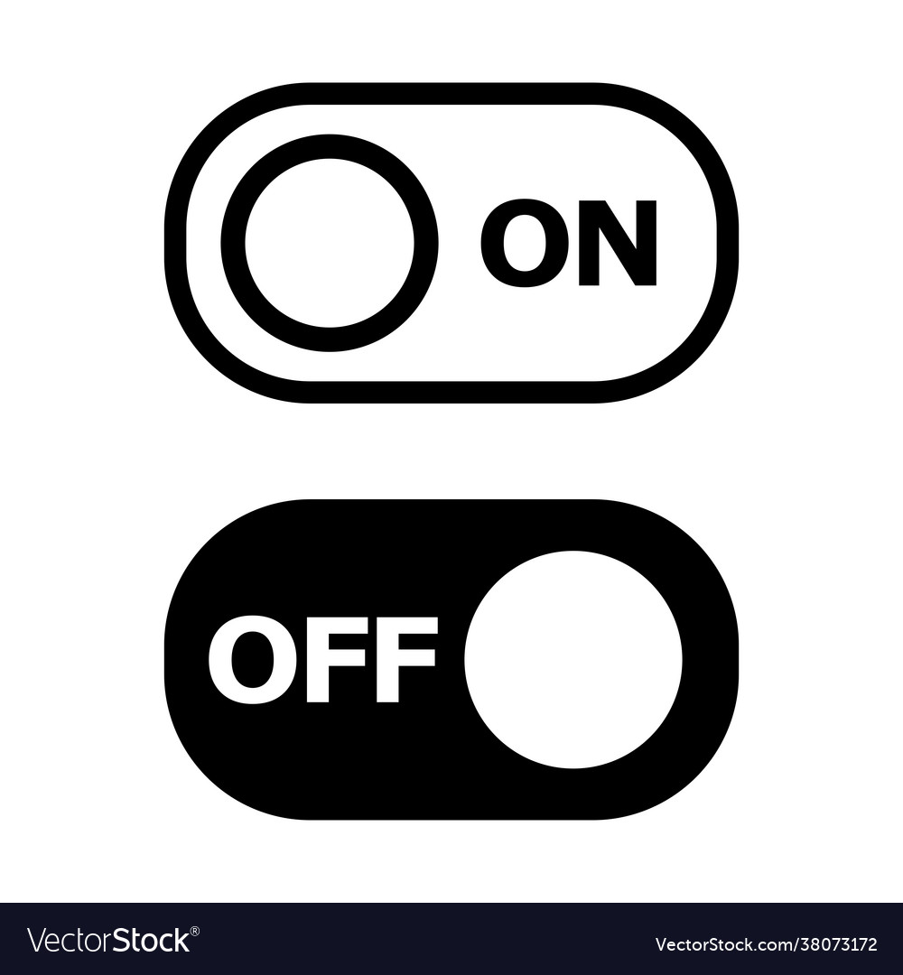 On off icon switch button for app Royalty Free Vector Image